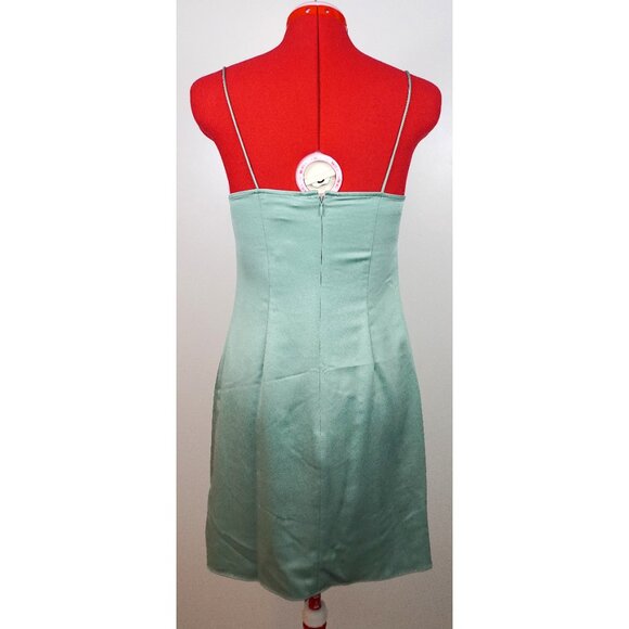 NWT Topshop Gathered Bust Slip Dress in Seafoam Green - Picture 5 of 12